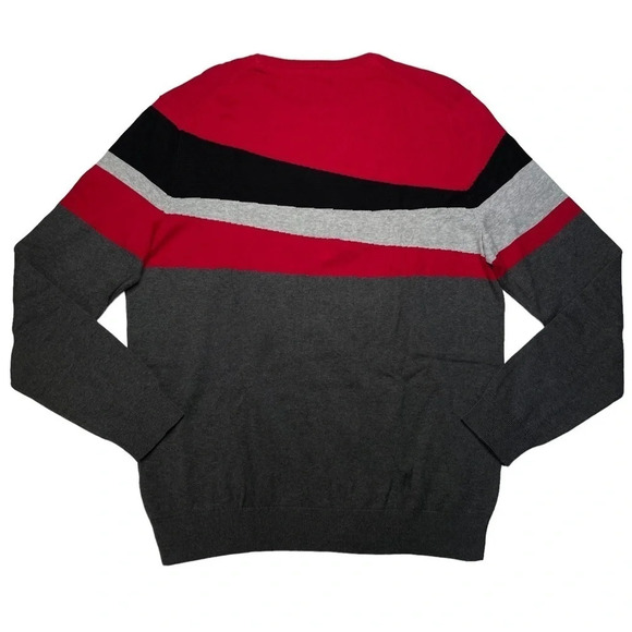 Alfani Novelty Table Jester Red Classic Fit Crewneck Mens Sweater Size Large - Picture 10 of 10
